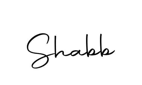 How to make Shabb signature? Autography-DOLnW is a professional autograph style. Create handwritten signature for Shabb name. Shabb signature style 10 images and pictures png