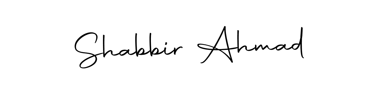 How to make Shabbir Ahmad name signature. Use Autography-DOLnW style for creating short signs online. This is the latest handwritten sign. Shabbir Ahmad signature style 10 images and pictures png