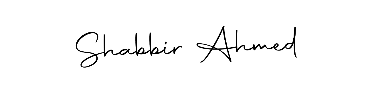 How to make Shabbir Ahmed name signature. Use Autography-DOLnW style for creating short signs online. This is the latest handwritten sign. Shabbir Ahmed signature style 10 images and pictures png