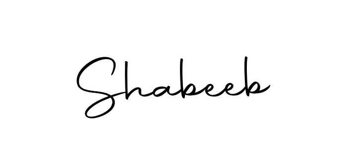 Make a beautiful signature design for name Shabeeb. With this signature (Autography-DOLnW) style, you can create a handwritten signature for free. Shabeeb signature style 10 images and pictures png