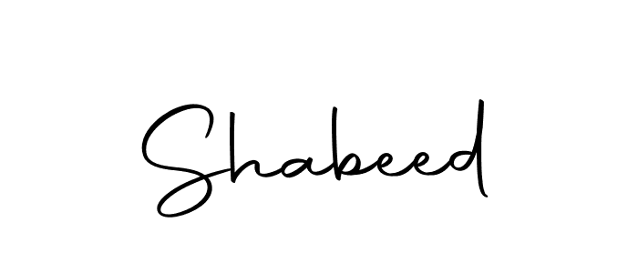 Design your own signature with our free online signature maker. With this signature software, you can create a handwritten (Autography-DOLnW) signature for name Shabeed. Shabeed signature style 10 images and pictures png