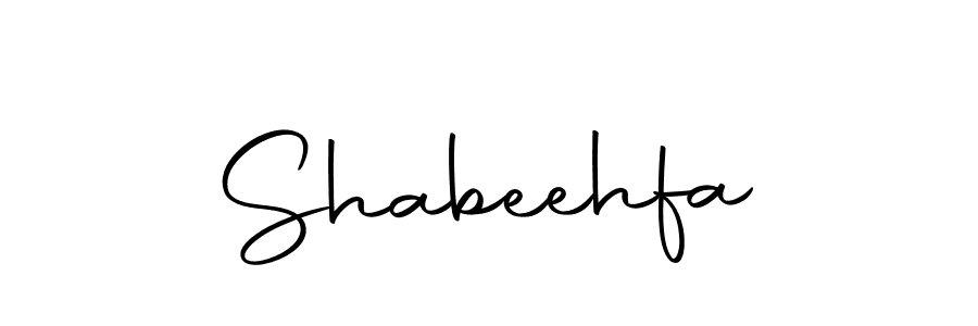 Use a signature maker to create a handwritten signature online. With this signature software, you can design (Autography-DOLnW) your own signature for name Shabeehfa. Shabeehfa signature style 10 images and pictures png