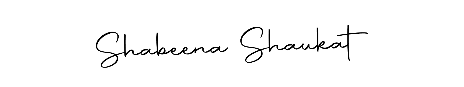 How to make Shabeena Shaukat name signature. Use Autography-DOLnW style for creating short signs online. This is the latest handwritten sign. Shabeena Shaukat signature style 10 images and pictures png