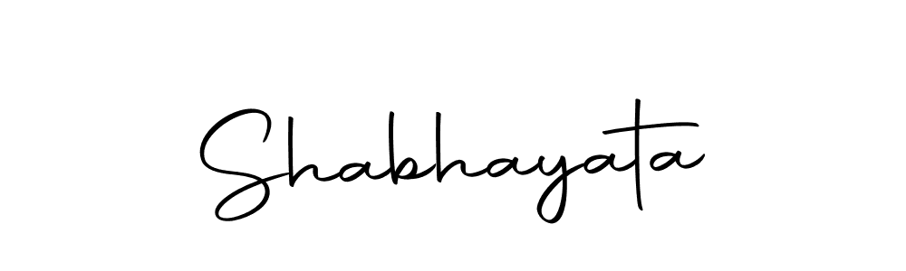 Design your own signature with our free online signature maker. With this signature software, you can create a handwritten (Autography-DOLnW) signature for name Shabhayata. Shabhayata signature style 10 images and pictures png