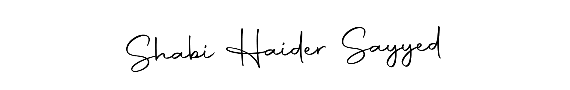Make a beautiful signature design for name Shabi Haider Sayyed. With this signature (Autography-DOLnW) style, you can create a handwritten signature for free. Shabi Haider Sayyed signature style 10 images and pictures png