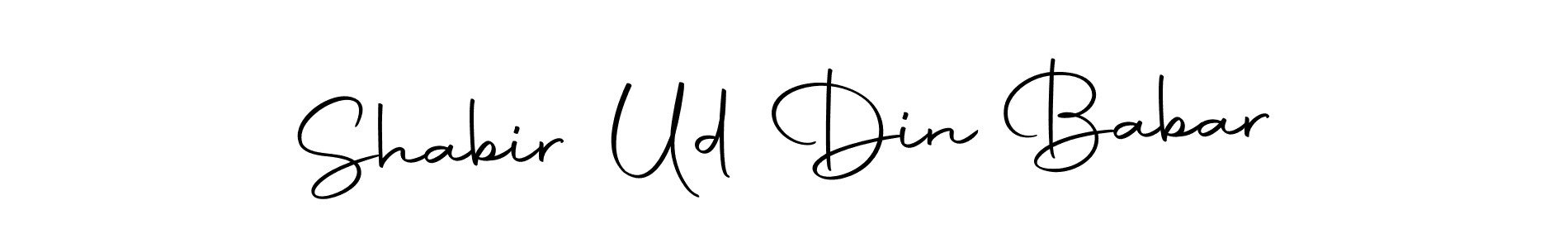 How to make Shabir Ud Din Babar name signature. Use Autography-DOLnW style for creating short signs online. This is the latest handwritten sign. Shabir Ud Din Babar signature style 10 images and pictures png