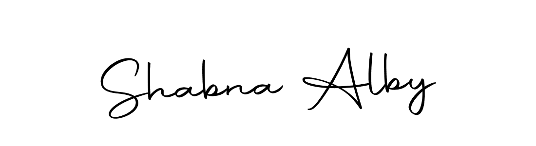 Use a signature maker to create a handwritten signature online. With this signature software, you can design (Autography-DOLnW) your own signature for name Shabna Alby. Shabna Alby signature style 10 images and pictures png