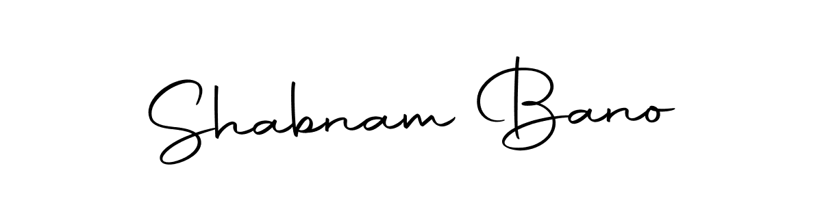 Design your own signature with our free online signature maker. With this signature software, you can create a handwritten (Autography-DOLnW) signature for name Shabnam Bano. Shabnam Bano signature style 10 images and pictures png