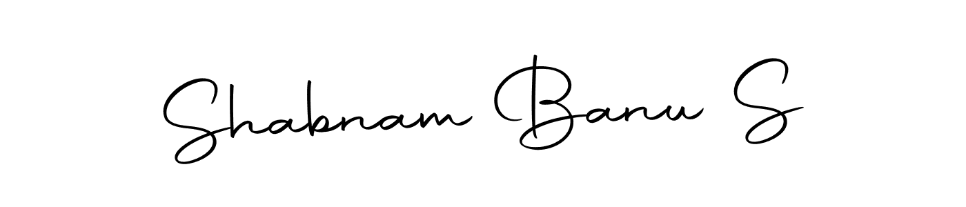 if you are searching for the best signature style for your name Shabnam Banu S. so please give up your signature search. here we have designed multiple signature styles  using Autography-DOLnW. Shabnam Banu S signature style 10 images and pictures png