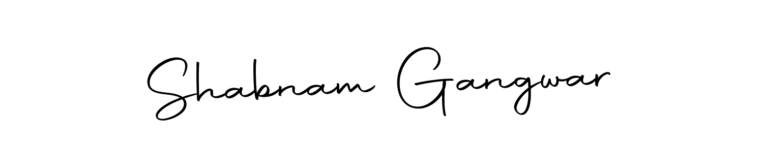 Create a beautiful signature design for name Shabnam Gangwar. With this signature (Autography-DOLnW) fonts, you can make a handwritten signature for free. Shabnam Gangwar signature style 10 images and pictures png
