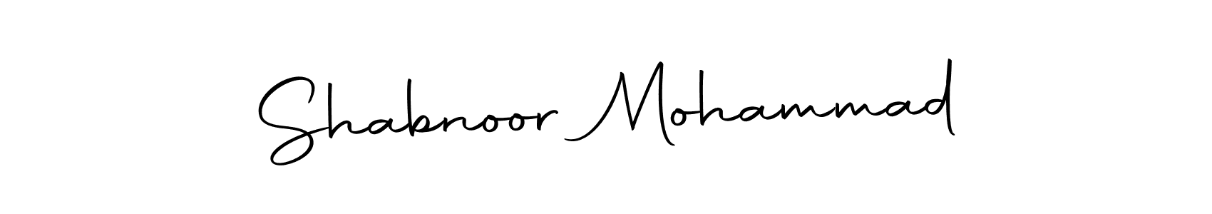 Design your own signature with our free online signature maker. With this signature software, you can create a handwritten (Autography-DOLnW) signature for name Shabnoor Mohammad. Shabnoor Mohammad signature style 10 images and pictures png