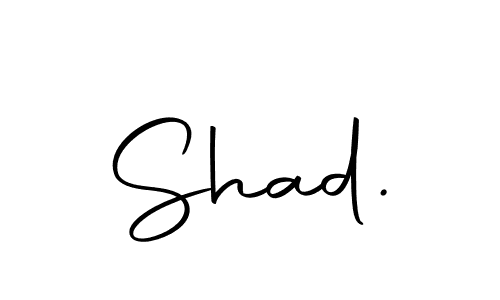 Make a beautiful signature design for name Shad.. With this signature (Autography-DOLnW) style, you can create a handwritten signature for free. Shad. signature style 10 images and pictures png