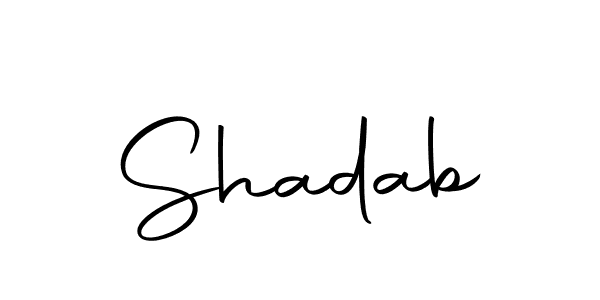 Use a signature maker to create a handwritten signature online. With this signature software, you can design (Autography-DOLnW) your own signature for name Shadab. Shadab signature style 10 images and pictures png