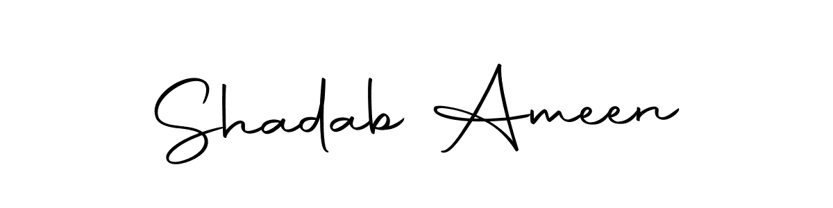Design your own signature with our free online signature maker. With this signature software, you can create a handwritten (Autography-DOLnW) signature for name Shadab Ameen. Shadab Ameen signature style 10 images and pictures png