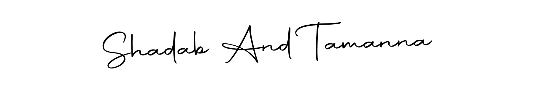 You can use this online signature creator to create a handwritten signature for the name Shadab And Tamanna. This is the best online autograph maker. Shadab And Tamanna signature style 10 images and pictures png