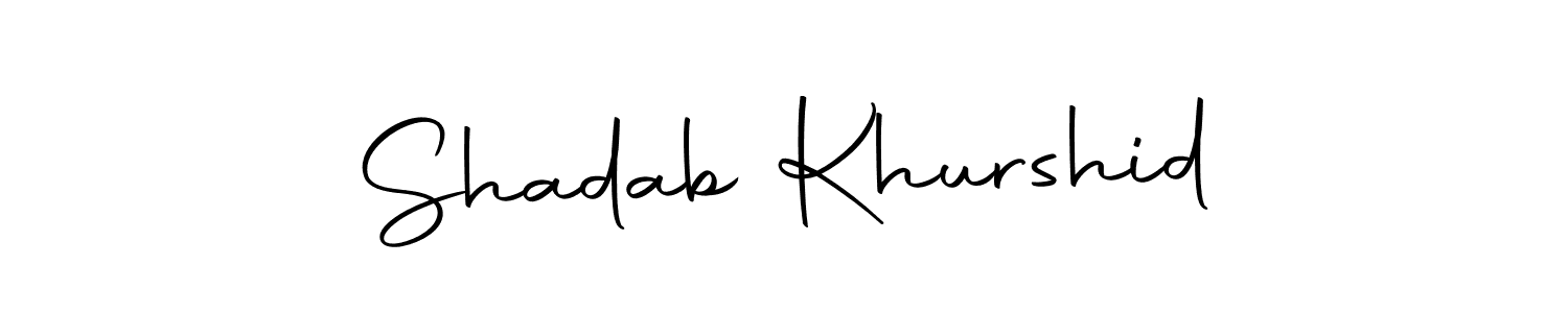 Make a beautiful signature design for name Shadab Khurshid. Use this online signature maker to create a handwritten signature for free. Shadab Khurshid signature style 10 images and pictures png