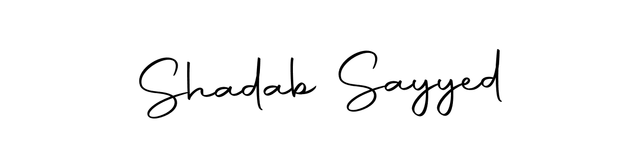 How to make Shadab Sayyed name signature. Use Autography-DOLnW style for creating short signs online. This is the latest handwritten sign. Shadab Sayyed signature style 10 images and pictures png