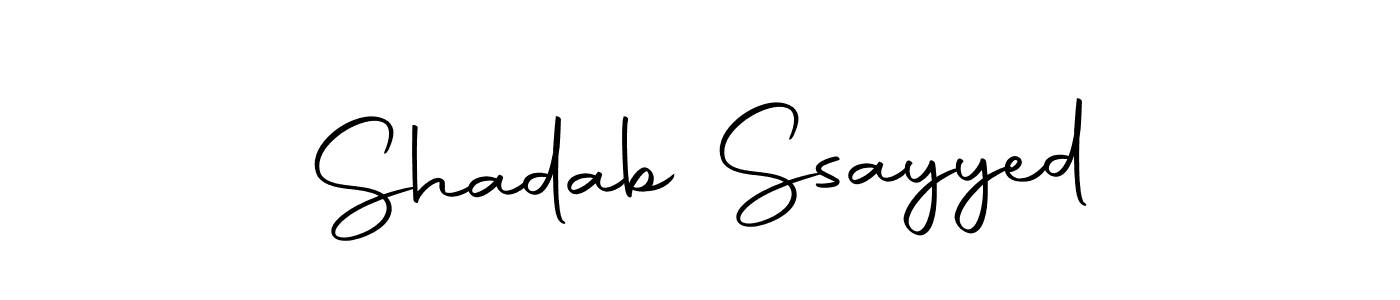 Make a beautiful signature design for name Shadab Ssayyed. With this signature (Autography-DOLnW) style, you can create a handwritten signature for free. Shadab Ssayyed signature style 10 images and pictures png