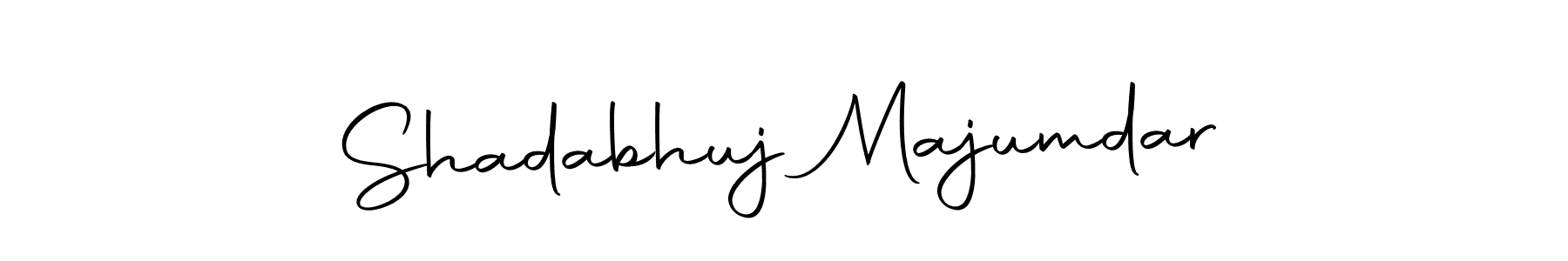 The best way (Autography-DOLnW) to make a short signature is to pick only two or three words in your name. The name Shadabhuj Majumdar include a total of six letters. For converting this name. Shadabhuj Majumdar signature style 10 images and pictures png