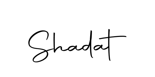 Design your own signature with our free online signature maker. With this signature software, you can create a handwritten (Autography-DOLnW) signature for name Shadat. Shadat signature style 10 images and pictures png