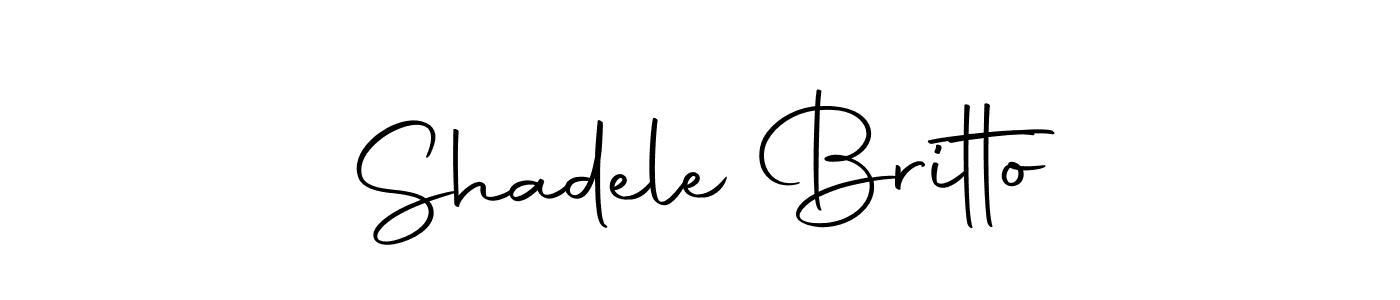 Make a beautiful signature design for name Shadele Britto. With this signature (Autography-DOLnW) style, you can create a handwritten signature for free. Shadele Britto signature style 10 images and pictures png
