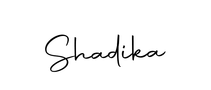 Use a signature maker to create a handwritten signature online. With this signature software, you can design (Autography-DOLnW) your own signature for name Shadika. Shadika signature style 10 images and pictures png