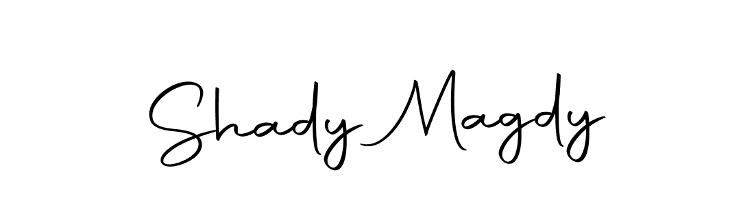How to make Shady Magdy name signature. Use Autography-DOLnW style for creating short signs online. This is the latest handwritten sign. Shady Magdy signature style 10 images and pictures png