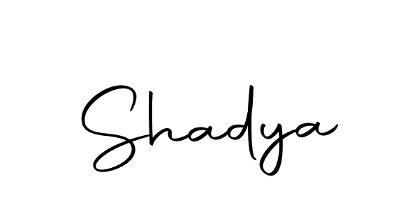 Use a signature maker to create a handwritten signature online. With this signature software, you can design (Autography-DOLnW) your own signature for name Shadya. Shadya signature style 10 images and pictures png