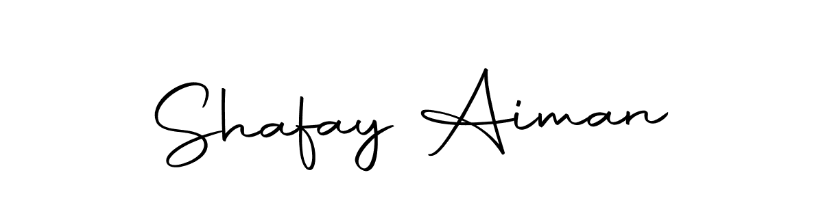 How to make Shafay Aiman name signature. Use Autography-DOLnW style for creating short signs online. This is the latest handwritten sign. Shafay Aiman signature style 10 images and pictures png