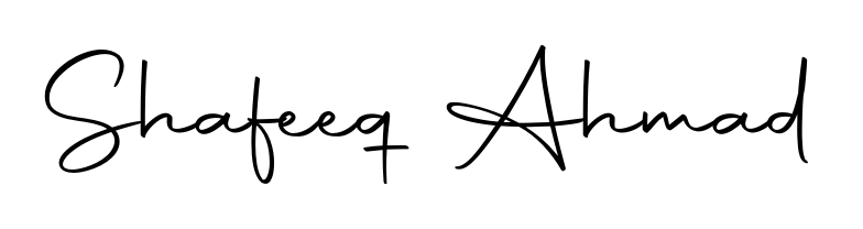 Practice writing Shafeeq Ahmad with the flow of Autography-DOLnW lettering. A fantastic source of inspiration for developing your personal signature style. Shafeeq Ahmad signature style 10 images and pictures png