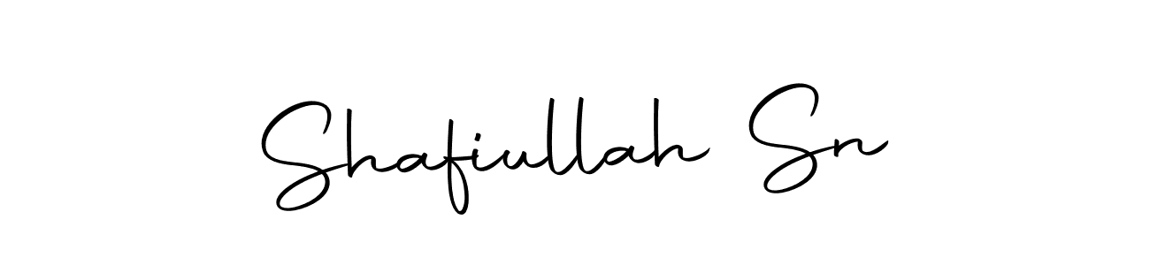 How to make Shafiullah Sn name signature. Use Autography-DOLnW style for creating short signs online. This is the latest handwritten sign. Shafiullah Sn signature style 10 images and pictures png