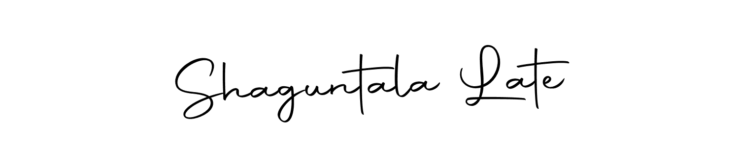 Use a signature maker to create a handwritten signature online. With this signature software, you can design (Autography-DOLnW) your own signature for name Shaguntala Late. Shaguntala Late signature style 10 images and pictures png