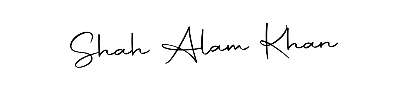 How to make Shah Alam Khan name signature. Use Autography-DOLnW style for creating short signs online. This is the latest handwritten sign. Shah Alam Khan signature style 10 images and pictures png