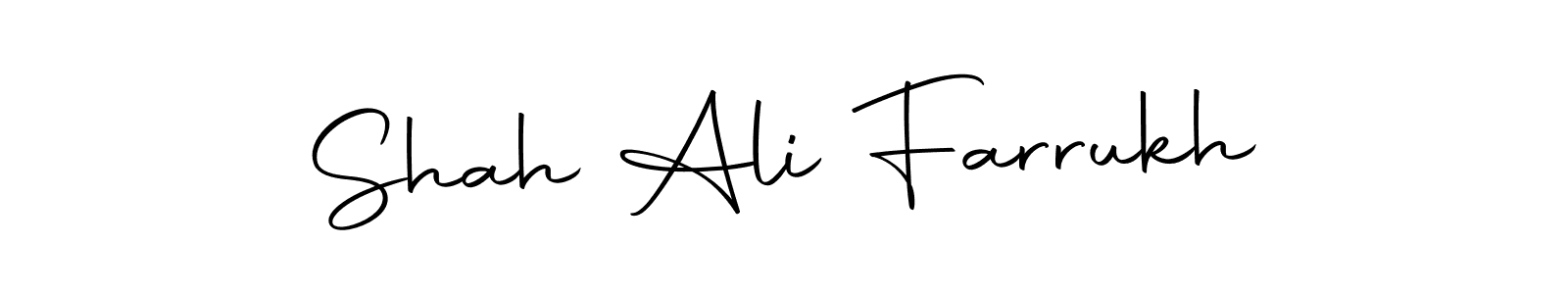 Make a beautiful signature design for name Shah Ali Farrukh. Use this online signature maker to create a handwritten signature for free. Shah Ali Farrukh signature style 10 images and pictures png