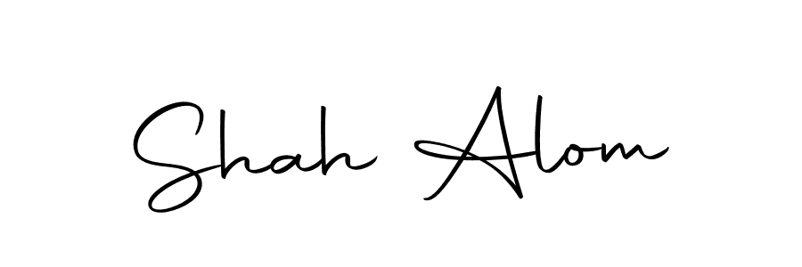 How to make Shah Alom name signature. Use Autography-DOLnW style for creating short signs online. This is the latest handwritten sign. Shah Alom signature style 10 images and pictures png