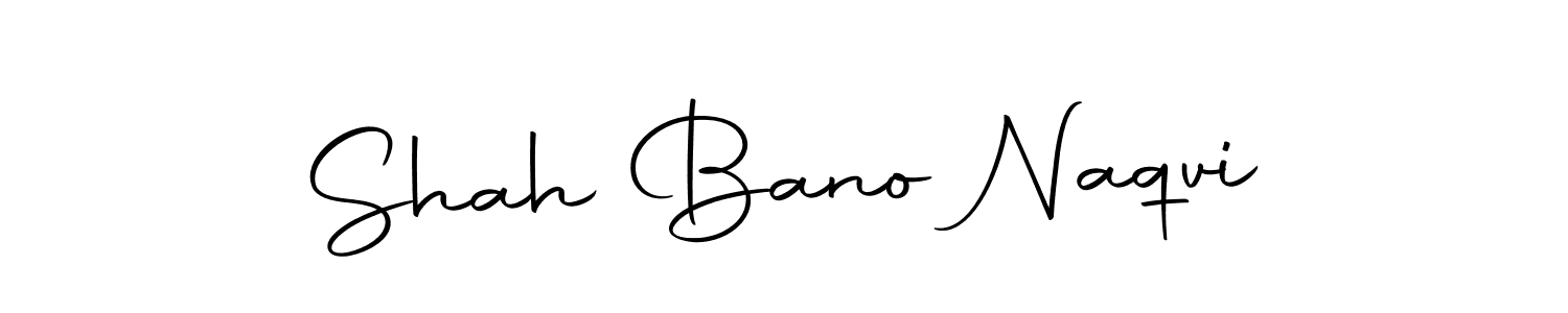 How to make Shah Bano Naqvi name signature. Use Autography-DOLnW style for creating short signs online. This is the latest handwritten sign. Shah Bano Naqvi signature style 10 images and pictures png