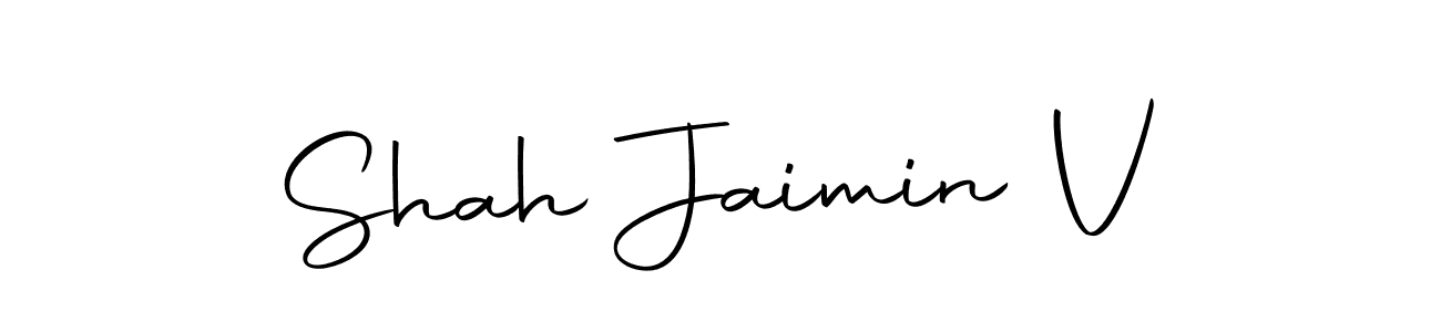 You should practise on your own different ways (Autography-DOLnW) to write your name (Shah Jaimin V) in signature. don't let someone else do it for you. Shah Jaimin V signature style 10 images and pictures png