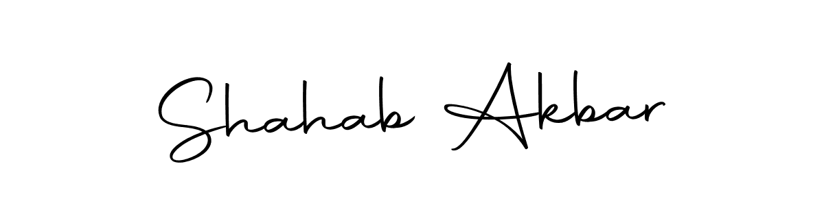 How to make Shahab Akbar name signature. Use Autography-DOLnW style for creating short signs online. This is the latest handwritten sign. Shahab Akbar signature style 10 images and pictures png