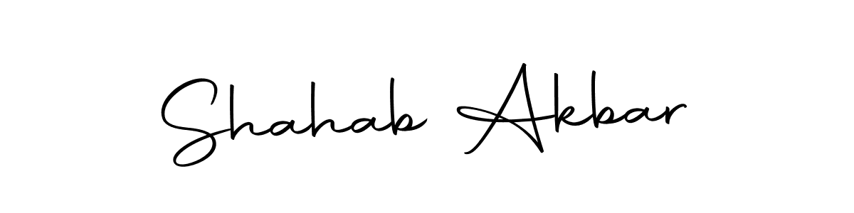 How to make Shahab Akbar name signature. Use Autography-DOLnW style for creating short signs online. This is the latest handwritten sign. Shahab Akbar signature style 10 images and pictures png