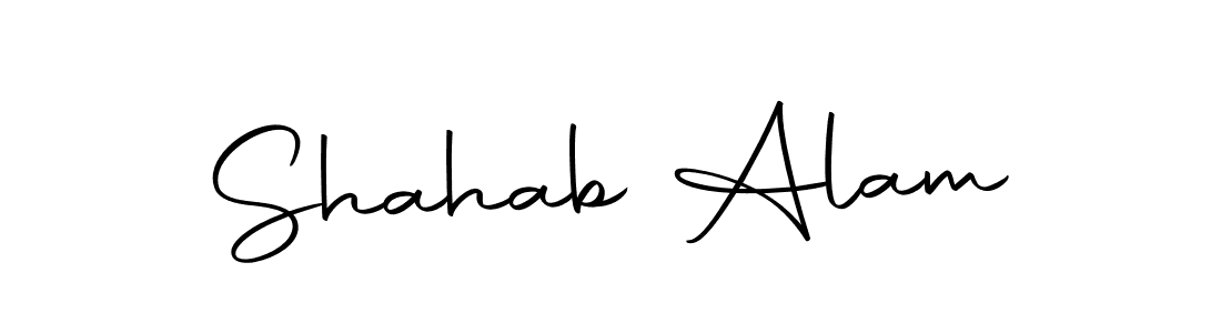 How to make Shahab Alam name signature. Use Autography-DOLnW style for creating short signs online. This is the latest handwritten sign. Shahab Alam signature style 10 images and pictures png