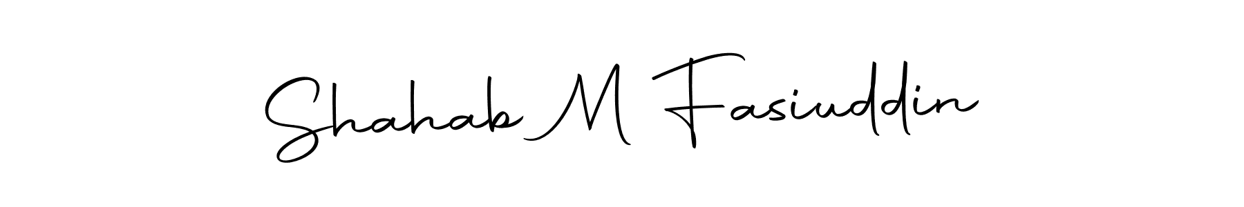 Make a beautiful signature design for name Shahab M Fasiuddin. Use this online signature maker to create a handwritten signature for free. Shahab M Fasiuddin signature style 10 images and pictures png