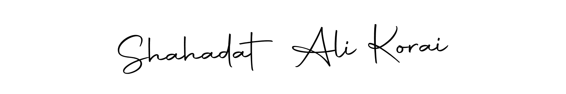 Make a beautiful signature design for name Shahadat Ali Korai. With this signature (Autography-DOLnW) style, you can create a handwritten signature for free. Shahadat Ali Korai signature style 10 images and pictures png