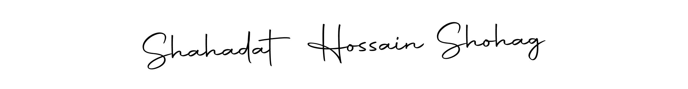The best way (Autography-DOLnW) to make a short signature is to pick only two or three words in your name. The name Shahadat Hossain Shohag include a total of six letters. For converting this name. Shahadat Hossain Shohag signature style 10 images and pictures png