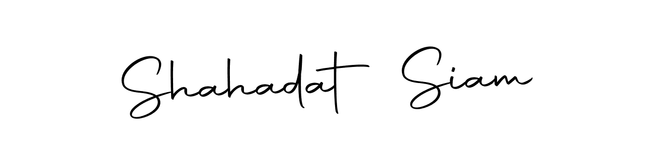 You should practise on your own different ways (Autography-DOLnW) to write your name (Shahadat Siam) in signature. don't let someone else do it for you. Shahadat Siam signature style 10 images and pictures png