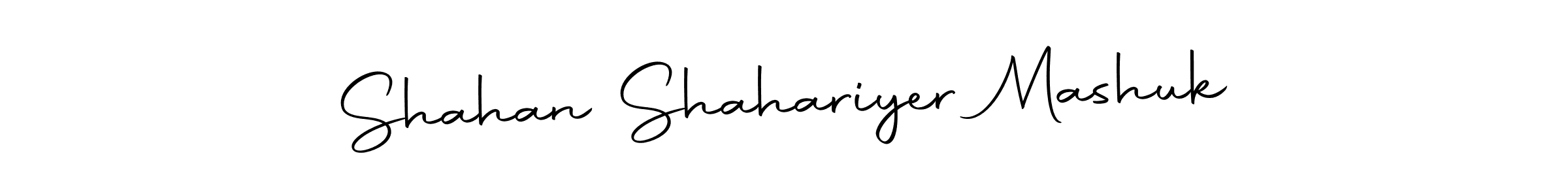 How to make Shahan Shahariyer Mashuk name signature. Use Autography-DOLnW style for creating short signs online. This is the latest handwritten sign. Shahan Shahariyer Mashuk signature style 10 images and pictures png