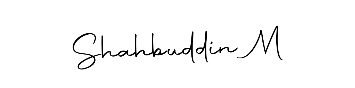 Use a signature maker to create a handwritten signature online. With this signature software, you can design (Autography-DOLnW) your own signature for name Shahbuddin M. Shahbuddin M signature style 10 images and pictures png