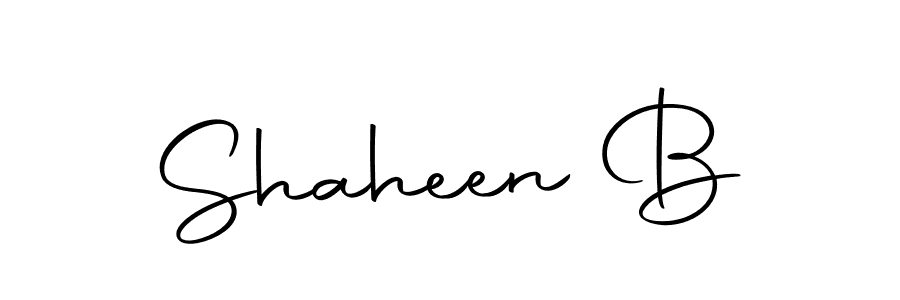Design your own signature with our free online signature maker. With this signature software, you can create a handwritten (Autography-DOLnW) signature for name Shaheen B. Shaheen B signature style 10 images and pictures png