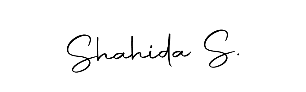 The best way (Autography-DOLnW) to make a short signature is to pick only two or three words in your name. The name Shahida S. include a total of six letters. For converting this name. Shahida S. signature style 10 images and pictures png