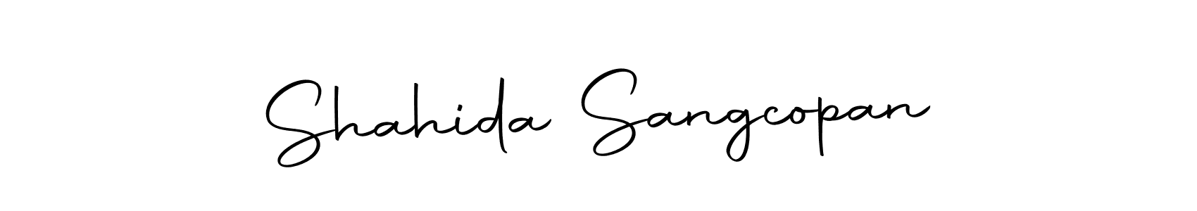 Make a beautiful signature design for name Shahida Sangcopan. Use this online signature maker to create a handwritten signature for free. Shahida Sangcopan signature style 10 images and pictures png