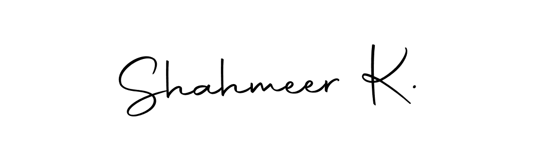 The best way (Autography-DOLnW) to make a short signature is to pick only two or three words in your name. The name Shahmeer K. include a total of six letters. For converting this name. Shahmeer K. signature style 10 images and pictures png